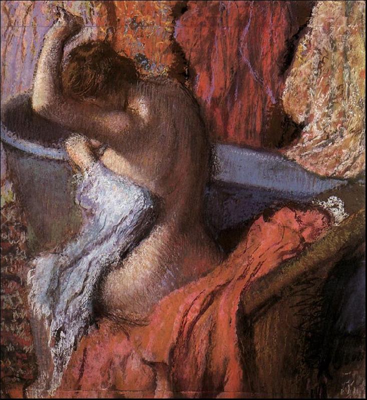 Edgar Degas Seated Bather Drying Herself oil painting picture